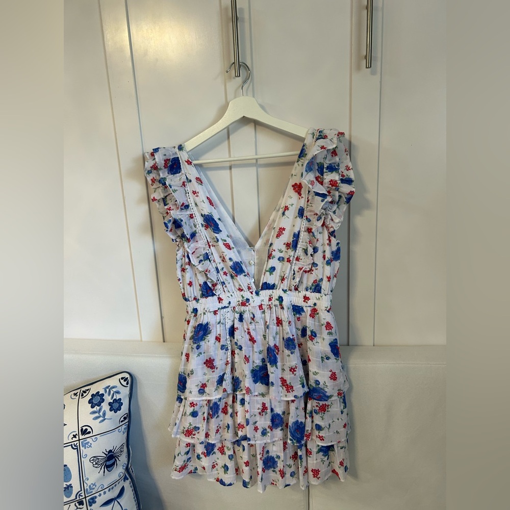 LoveShackFancy Bennett cotton floral ruffle mini dress - Picture 11 of 12